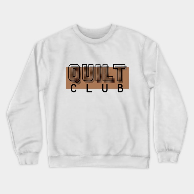 Quilt Club orange Crewneck Sweatshirt by LindsieMosleyCreative